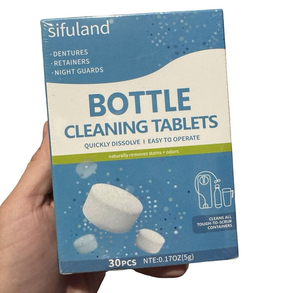 NEW Sifuland Bottle Cleaning 30 Tablets For Dentures Retainers Night Guards